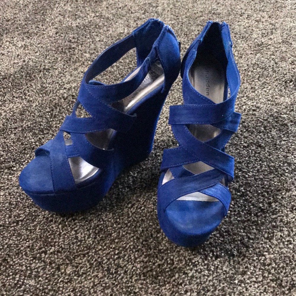 Madden Girl Blue Heels
